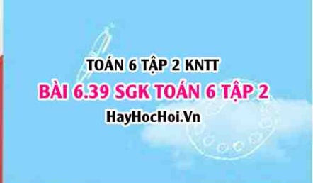 Bài 6.39 SGK Toán 6 tập 2 Kết nối tri thức